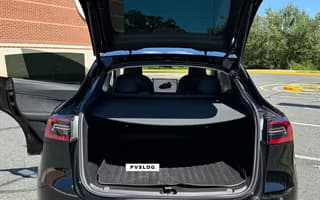 2023 Tesla Model Y Long Range AWD in Solid Black — Trunk